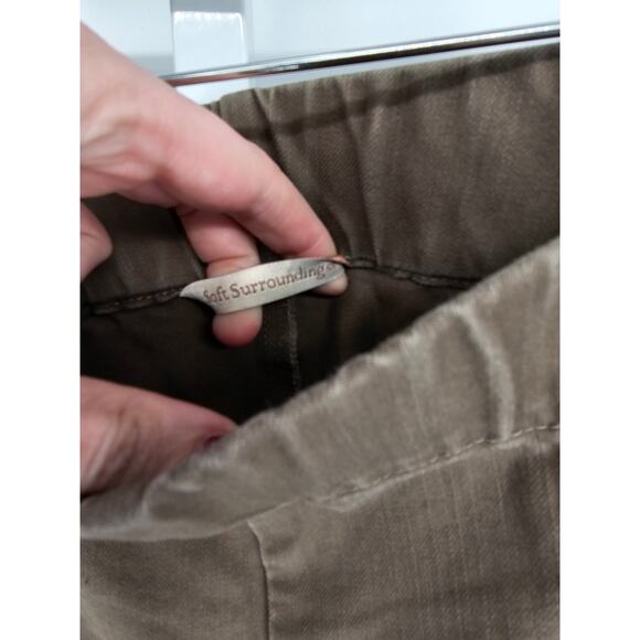 Soft Surroundings Olive Brown Elastic-Waist Studded Pull On Jegging Size L - Picture 4 of 4
